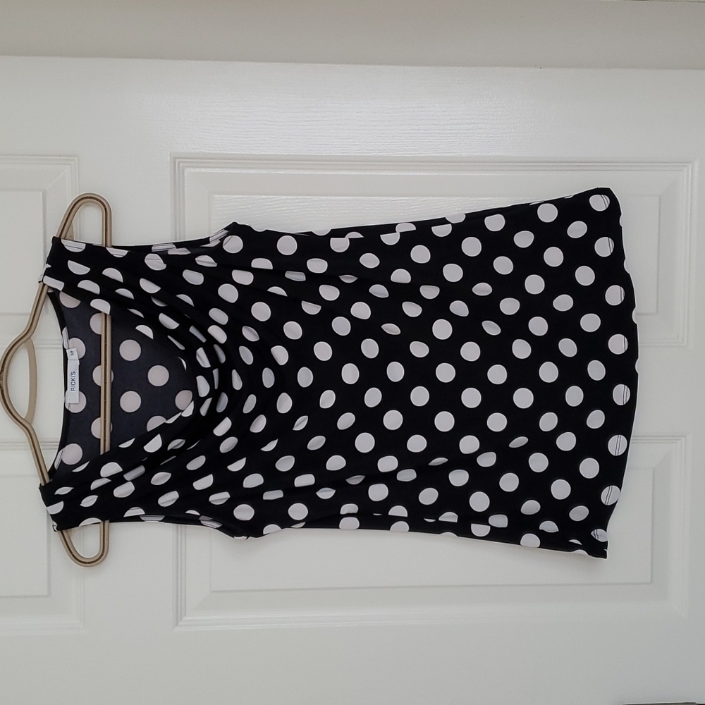 3/$20 Ricki's sleeveless blouse tank polka-dot